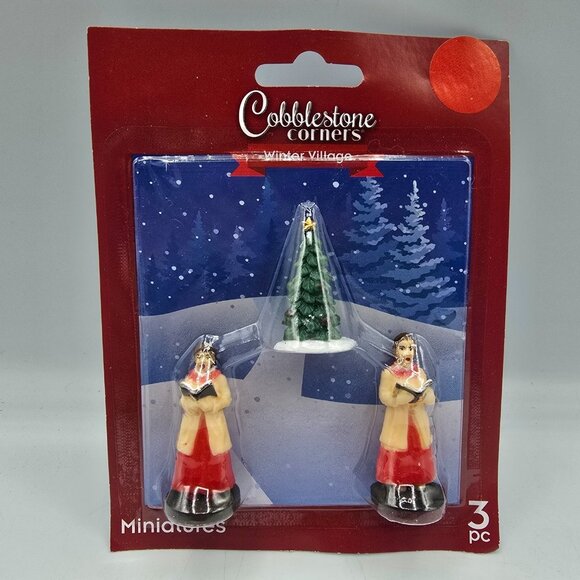 Cobblestone Corners Christmas Winter Village People Miniatures Carolers - Picture 4 of 6